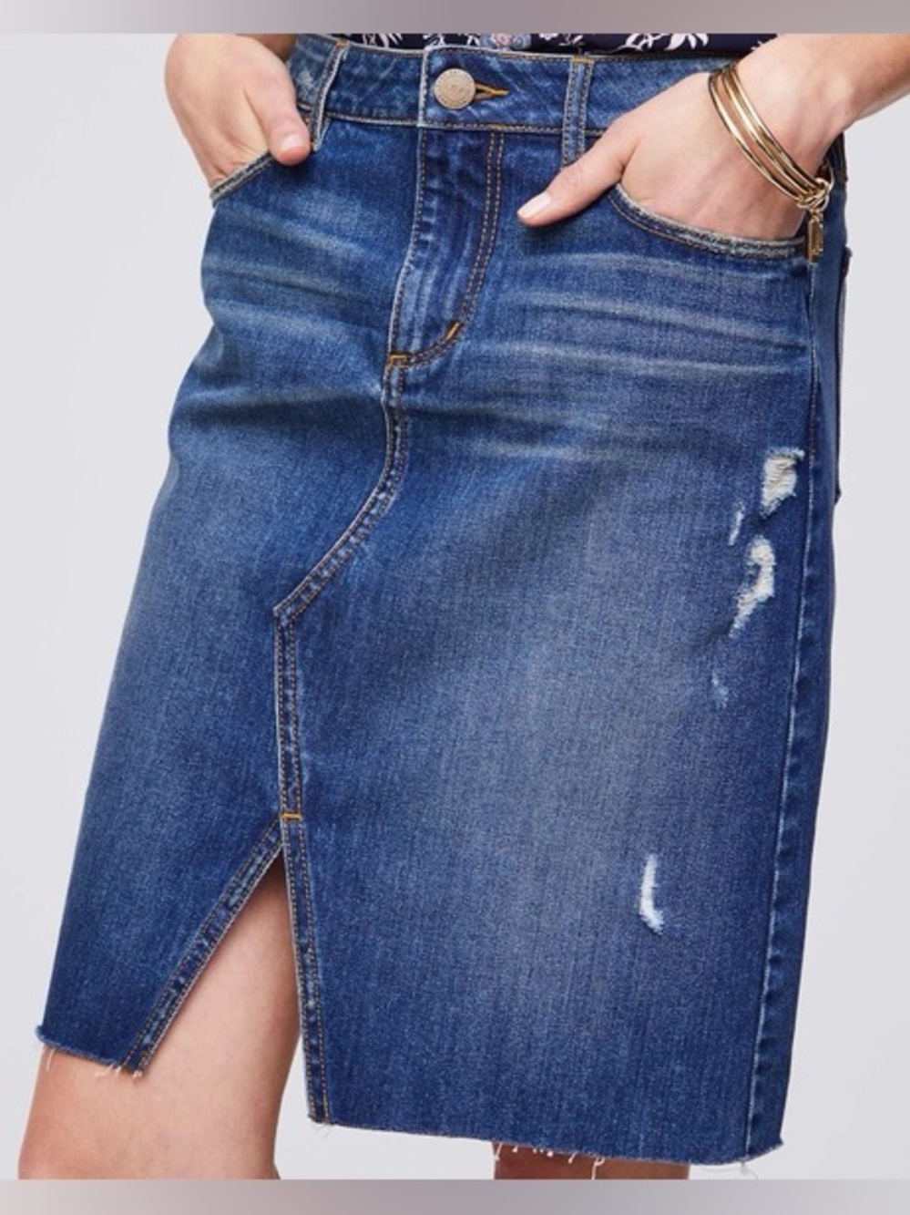 LOFT Denim Skirt (4)